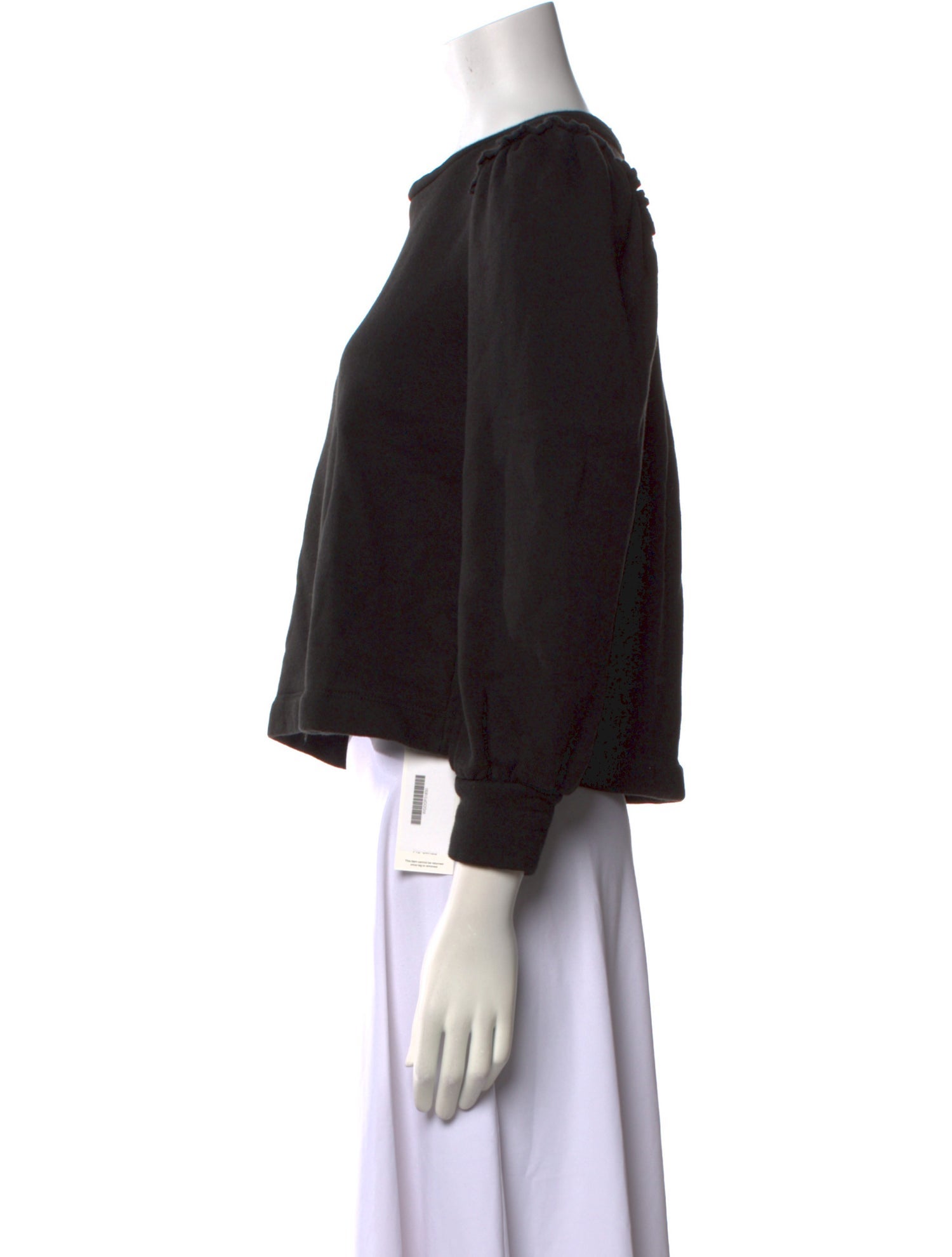 Goop G. Label Crew Neck Three-Quarter Sleeve Sweatshirt