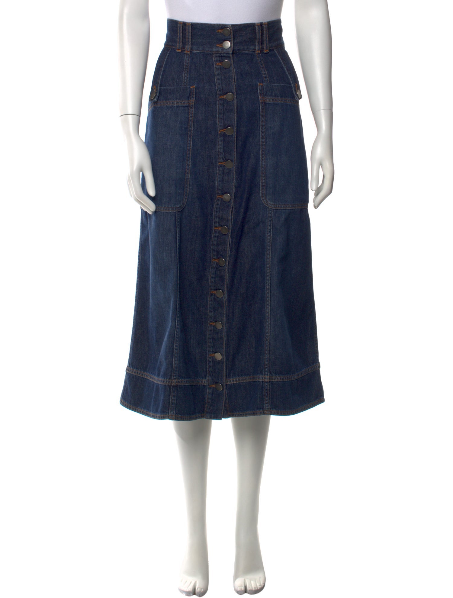 Goop G. Label Cutout Accent Midi Length Skirt