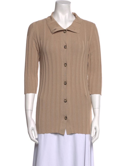 Goop G. Label Three-Quarter Sleeve Button-Up Top