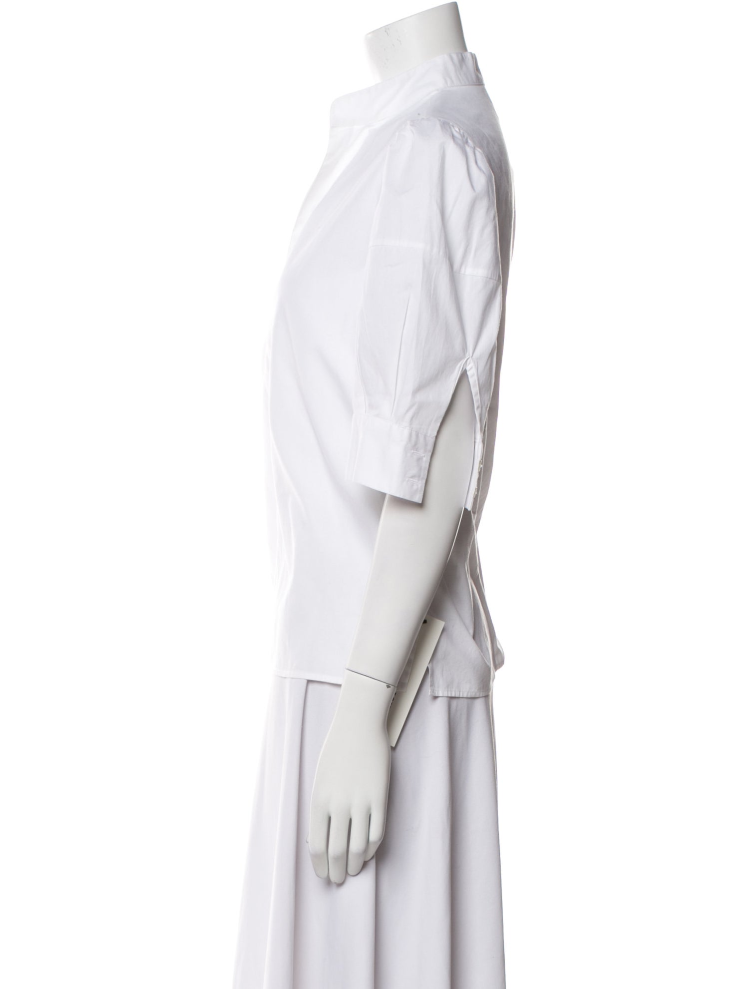 Goop G. Label V-Neck Three-Quarter Sleeve Blouse