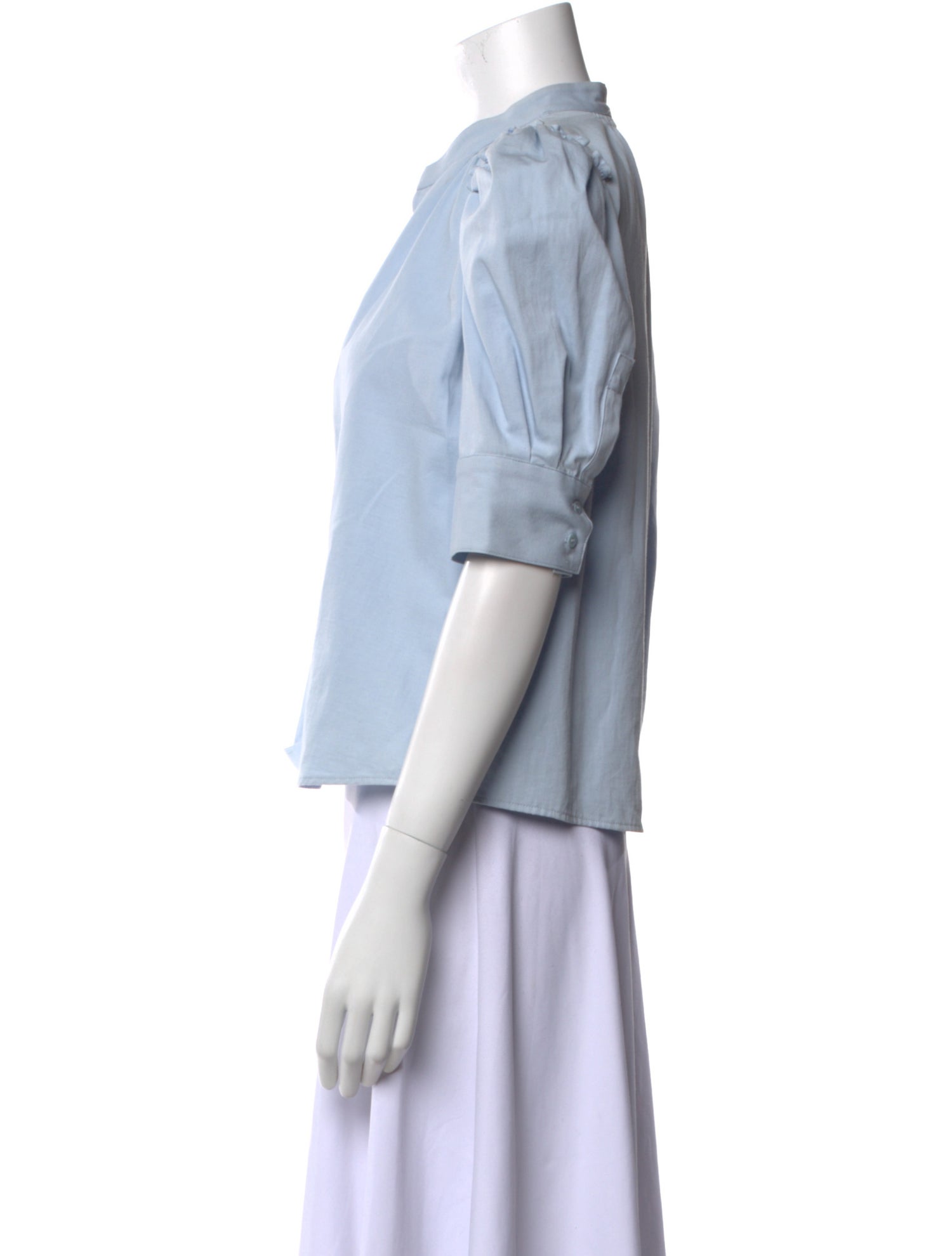 Goop G. Label V-Neck Three-Quarter Sleeve Blouse