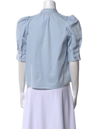 Goop G. Label V-Neck Three-Quarter Sleeve Blouse