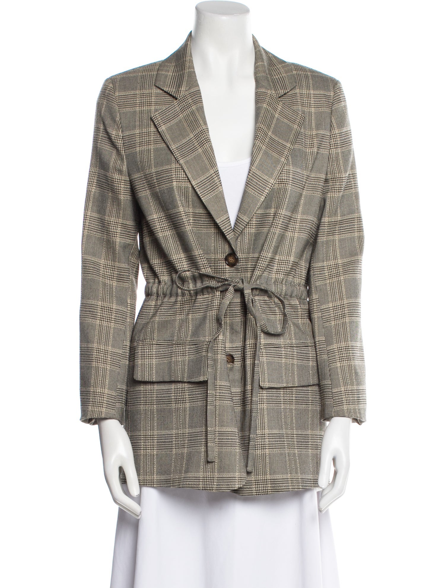 Goop G. Label Plaid Print Blazer