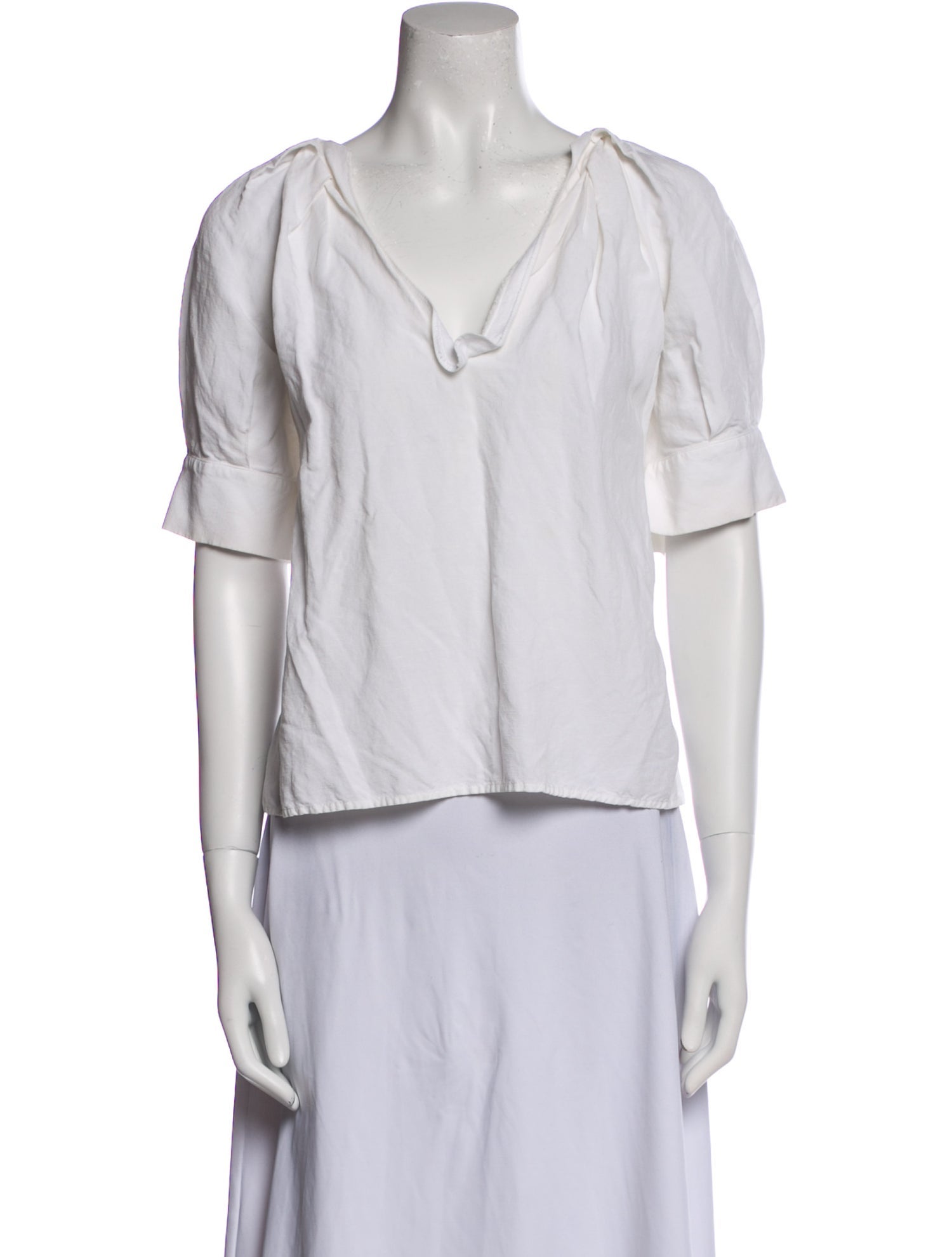 Goop G. Label V-Neck Short Sleeve Blouse