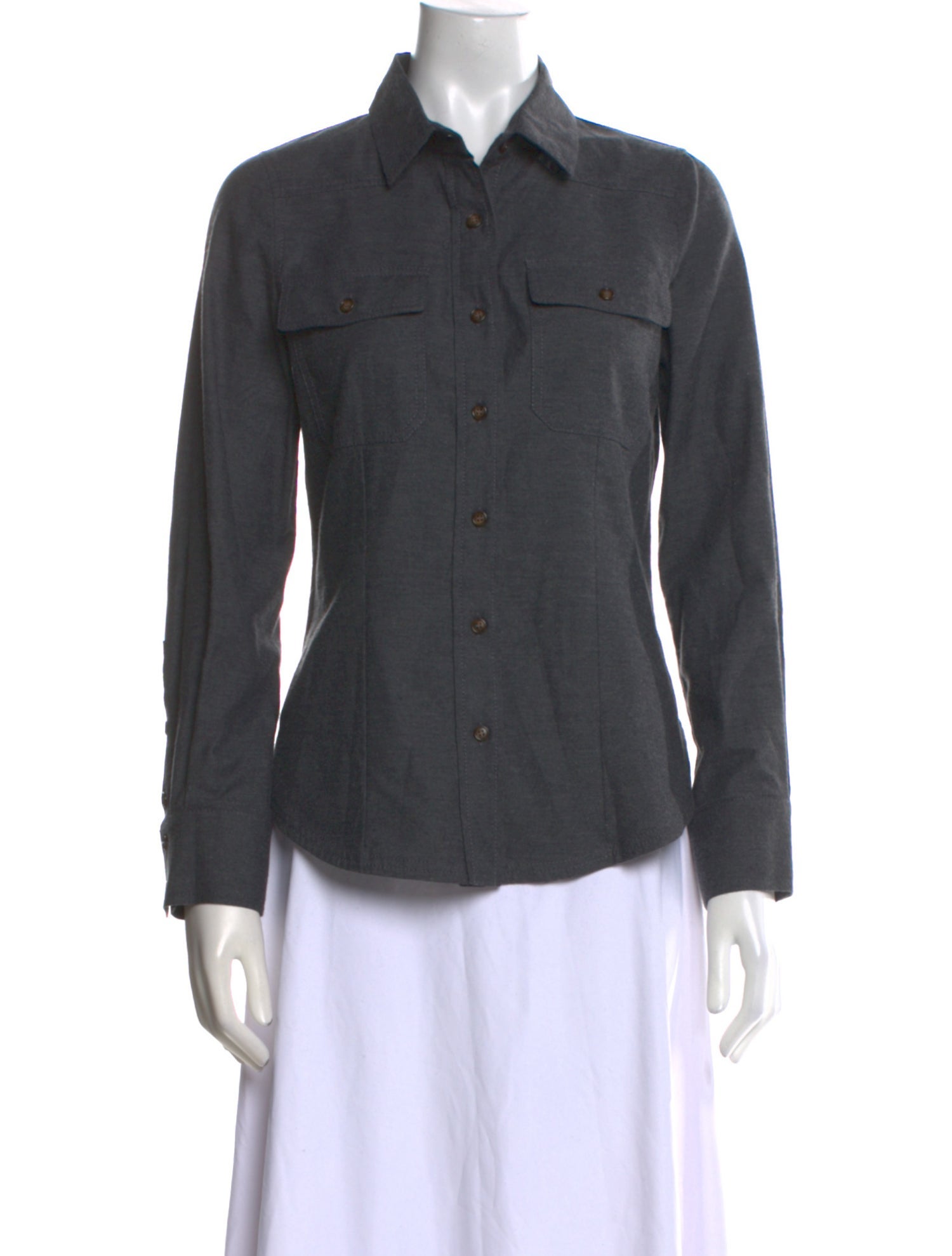 Goop G. Label Long Sleeve Button-Up Top