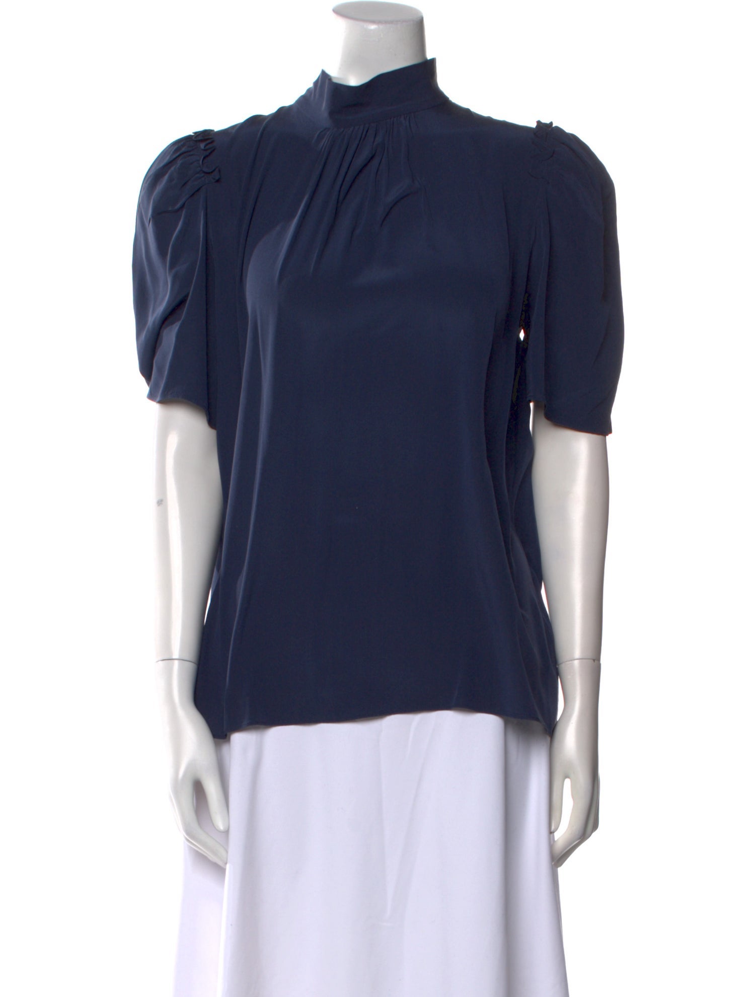 Goop G. Label Silk Mock Neck Blouse