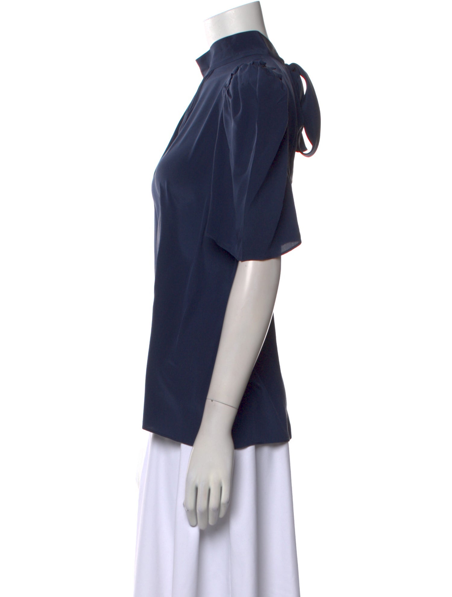 Goop G. Label Silk Mock Neck Blouse