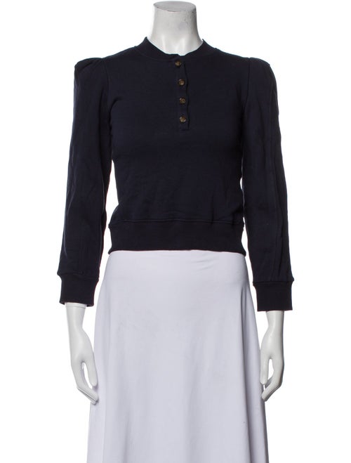 Goop G. Label Crew Neck Three-Quarter Sleeve Crop Top