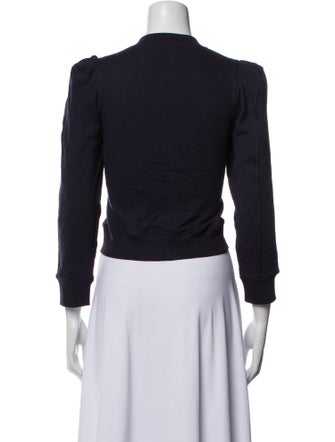 Goop G. Label Crew Neck Three-Quarter Sleeve Crop Top