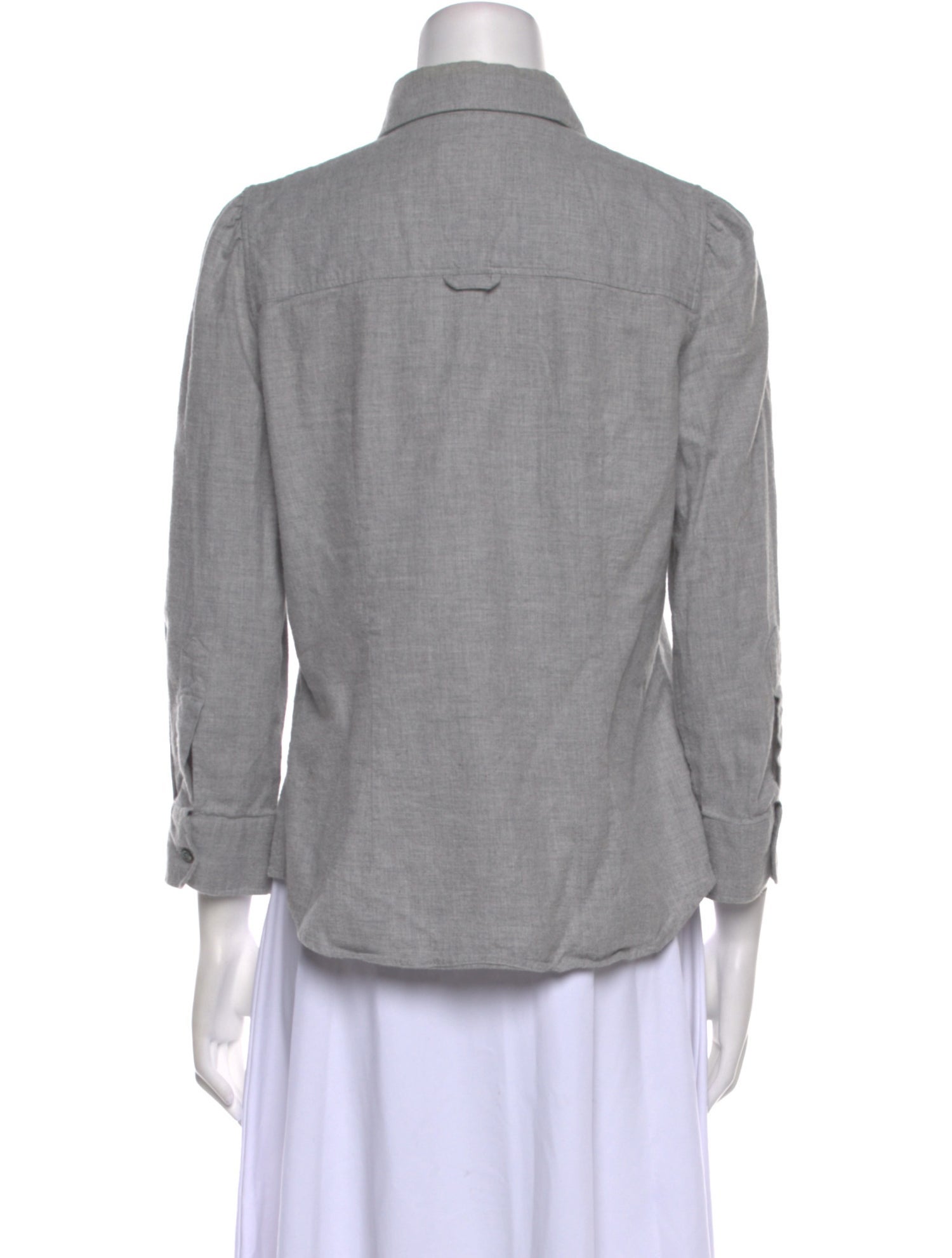 Goop G. Label Three-Quarter Sleeve Button-Up Top