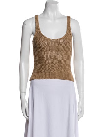 Goop G. Label Scoop Neck Sleeveless Crop Top