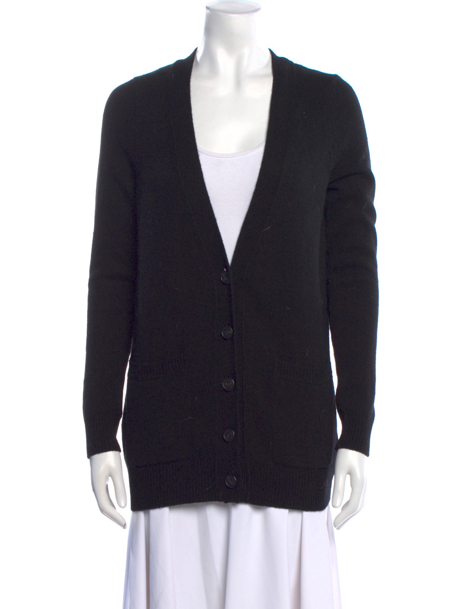 Goop G. Label Cashmere Plunge Neckline Sweater