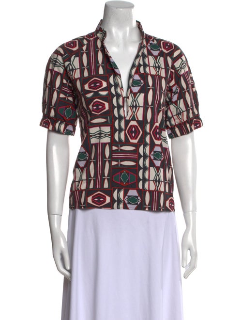 Goop G. Label Printed V-Neck Polo