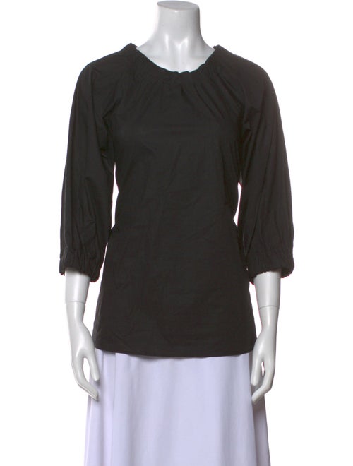 Goop G. Label Scoop Neck Three-Quarter Sleeve Top