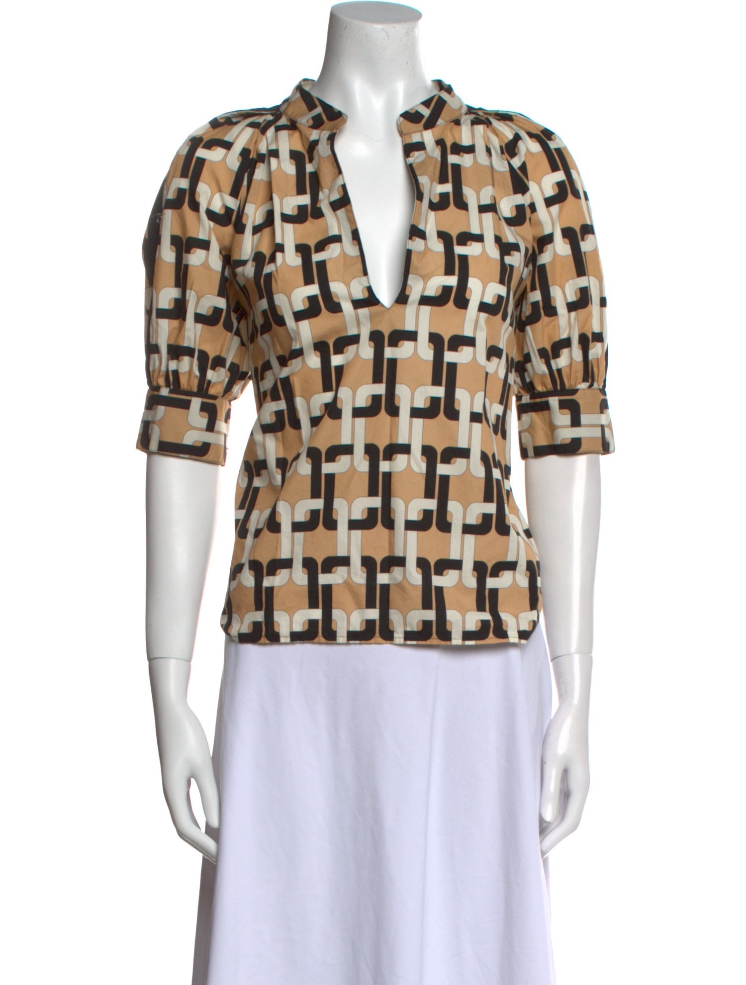 Goop G. Label Plaid Print V-Neck Tunic