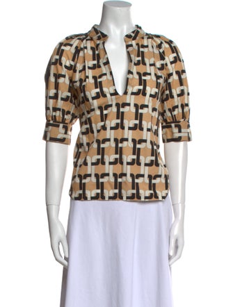 Goop G. Label Plaid Print V-Neck Tunic