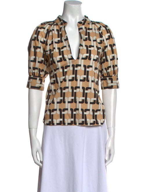 Goop G. Label Plaid Print V-Neck Tunic