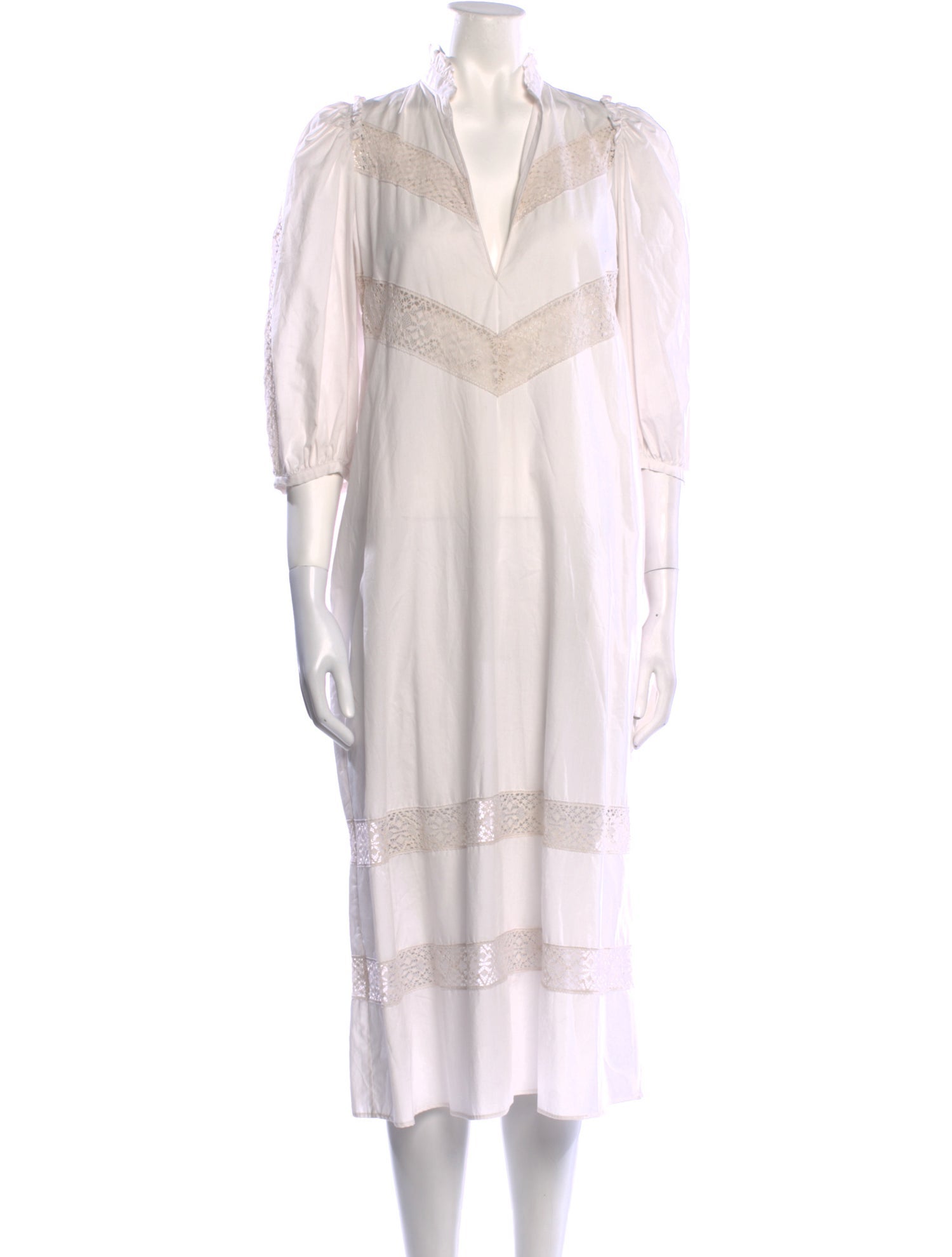 Goop G. Label V-Neck Midi Length Dress