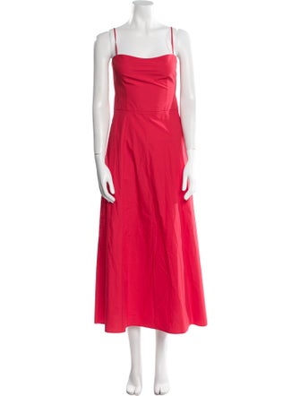 Goop G. Label Square Neckline Midi Length Dress
