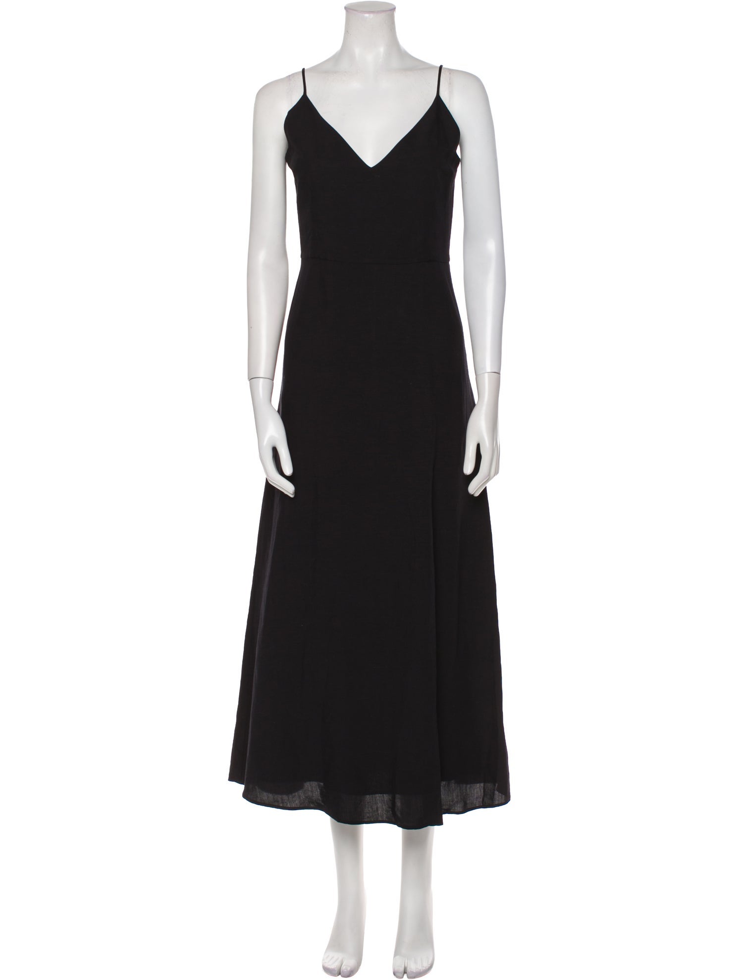 Goop G. Label V-Neck Midi Length Dress