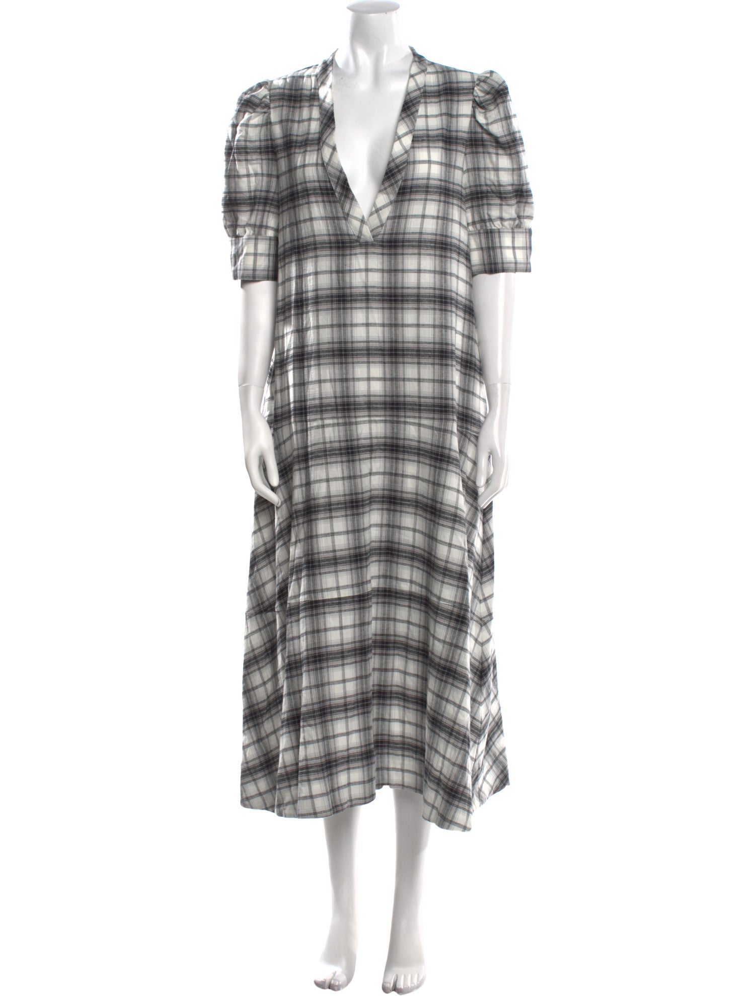 Goop G. Label Plaid Print Long Dress