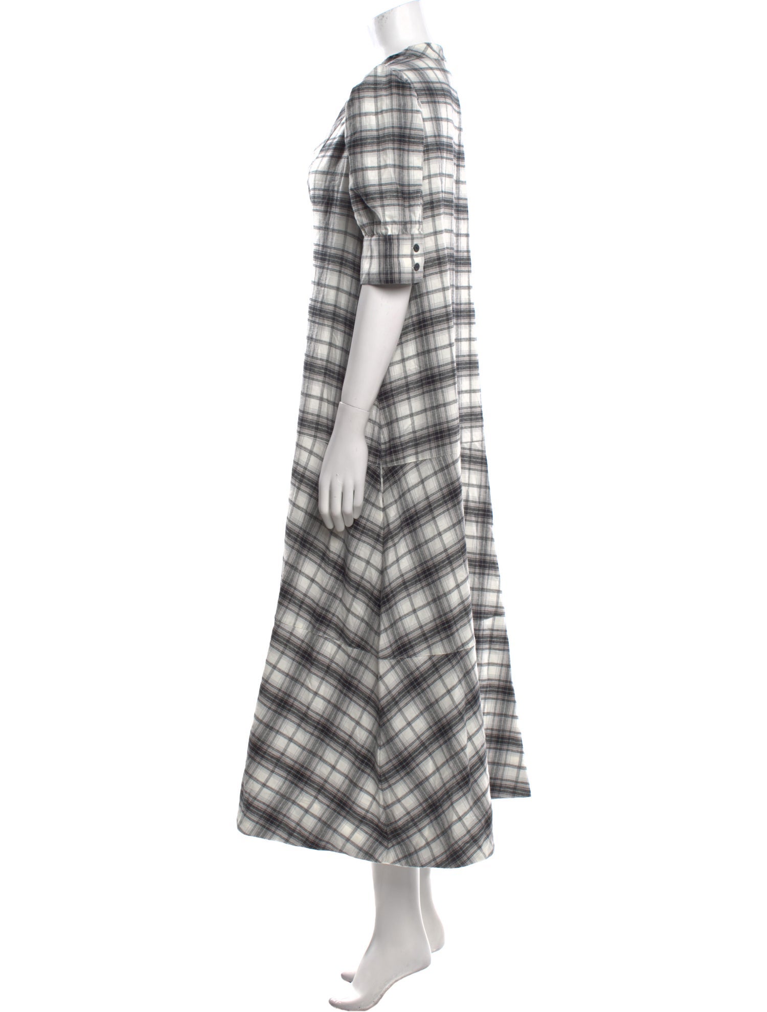 Goop G. Label Plaid Print Long Dress