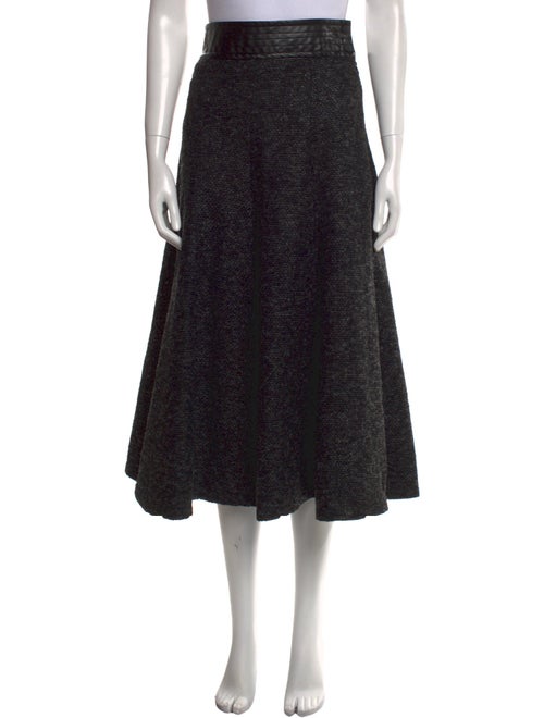 Goop G. Label Leather Trim Embellishment Midi Length Skirt