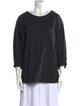 Goop G. Label Scoop Neck Three-Quarter Sleeve Blouse