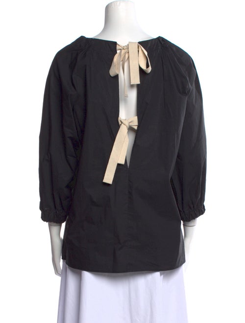 Goop G. Label Scoop Neck Three-Quarter Sleeve Blouse