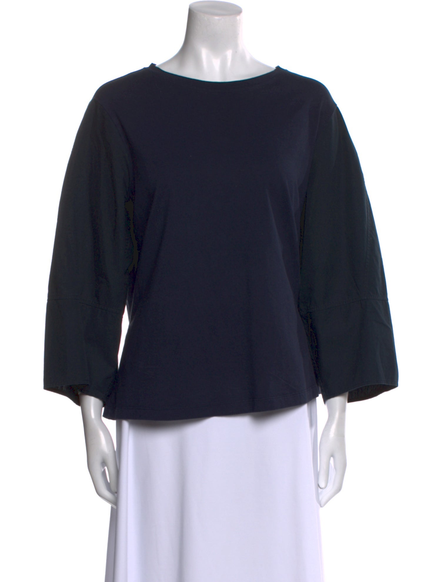 Goop G. Label Bateau Neckline Three-Quarter Sleeve Blouse