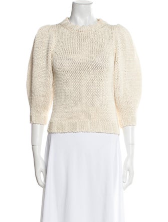 Goop G. Label Mock Neck Three-Quarter Sleeve Crop Top