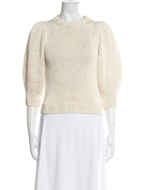 Goop G. Label Mock Neck Three-Quarter Sleeve Crop Top