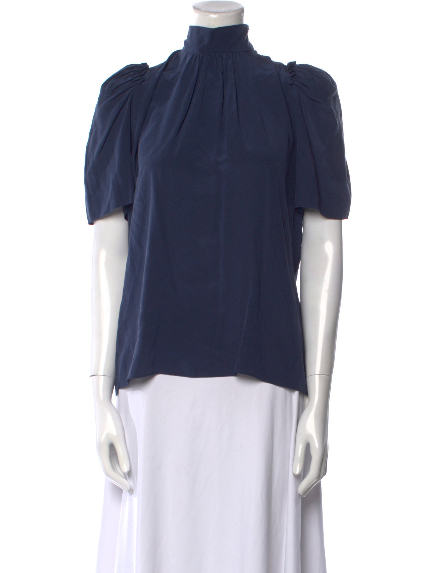Goop G. Label Silk Mock Neck Blouse