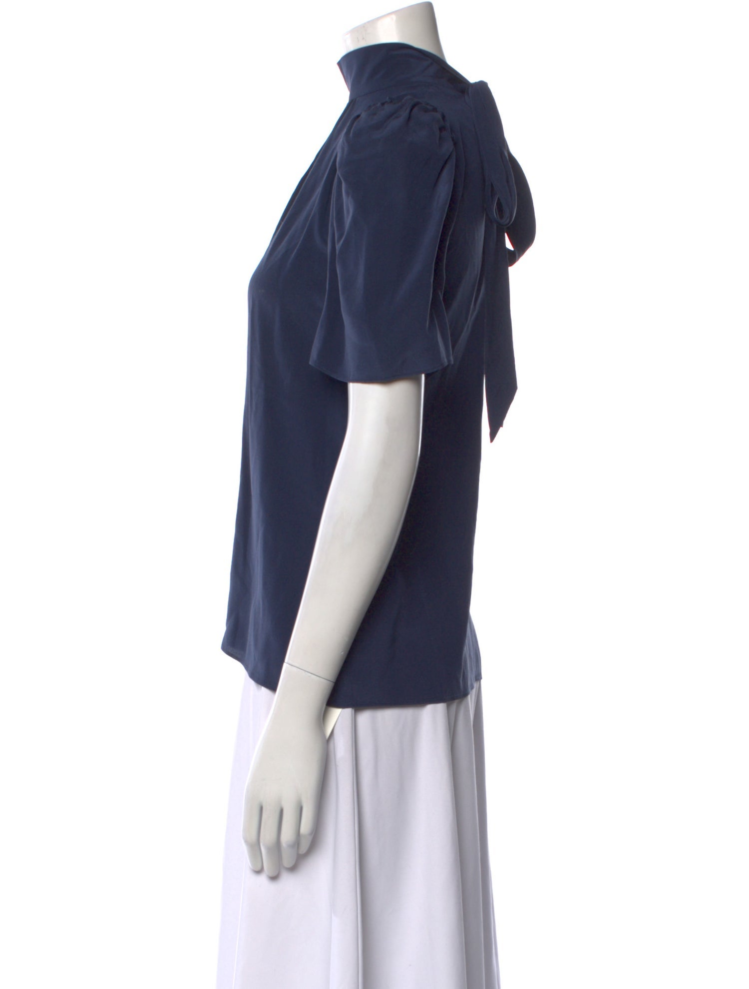 Goop G. Label Silk Mock Neck Blouse