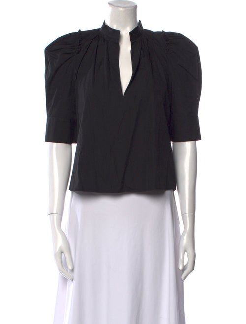 Goop G. Label V-Neck Three-Quarter Sleeve Crop Top