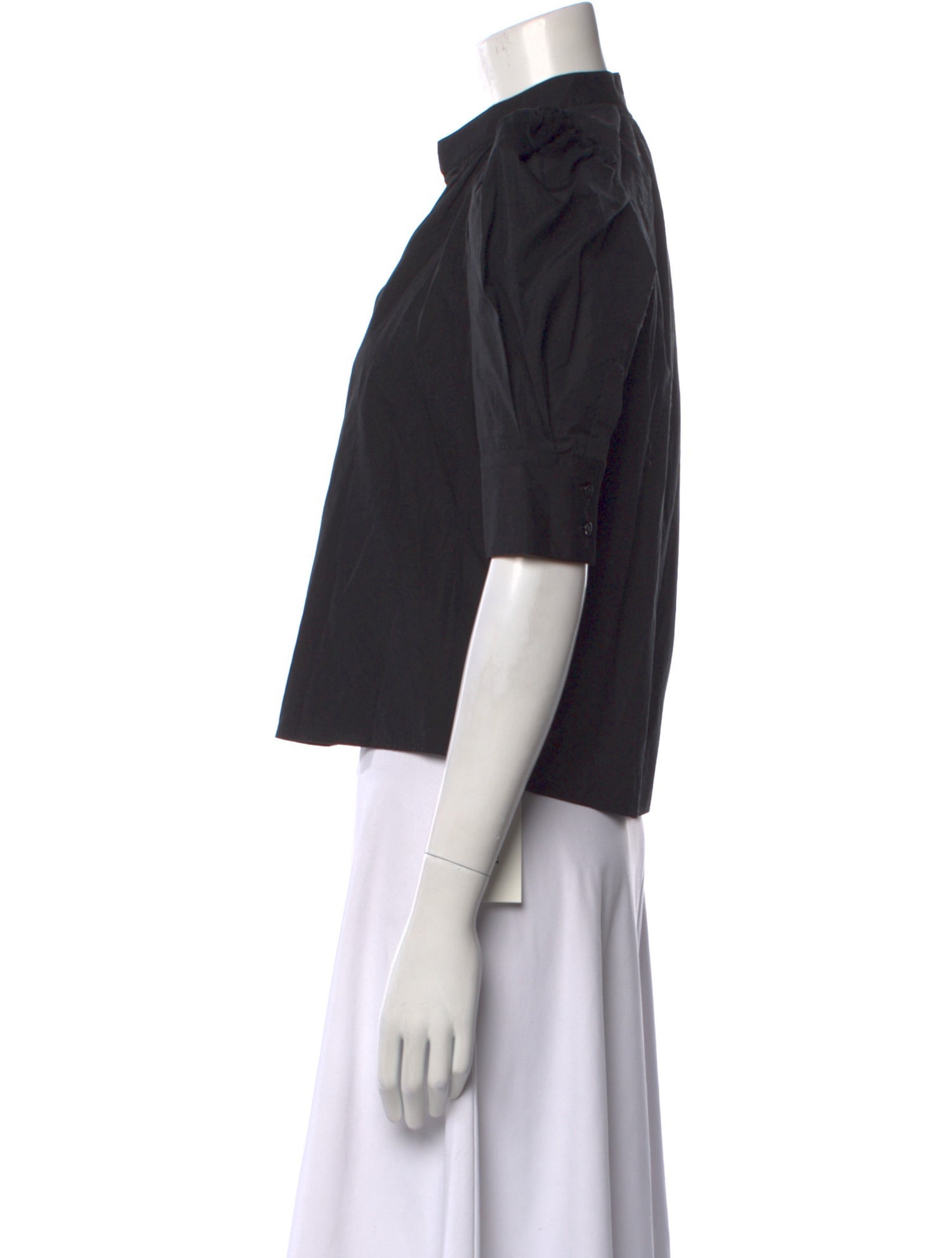 Goop G. Label V-Neck Three-Quarter Sleeve Crop Top