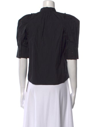 Goop G. Label V-Neck Three-Quarter Sleeve Crop Top