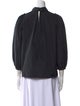 Goop G. Label Mock Neck Three-Quarter Sleeve Blouse