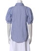 Goop G. Label Striped Short Sleeve Button-Up Top