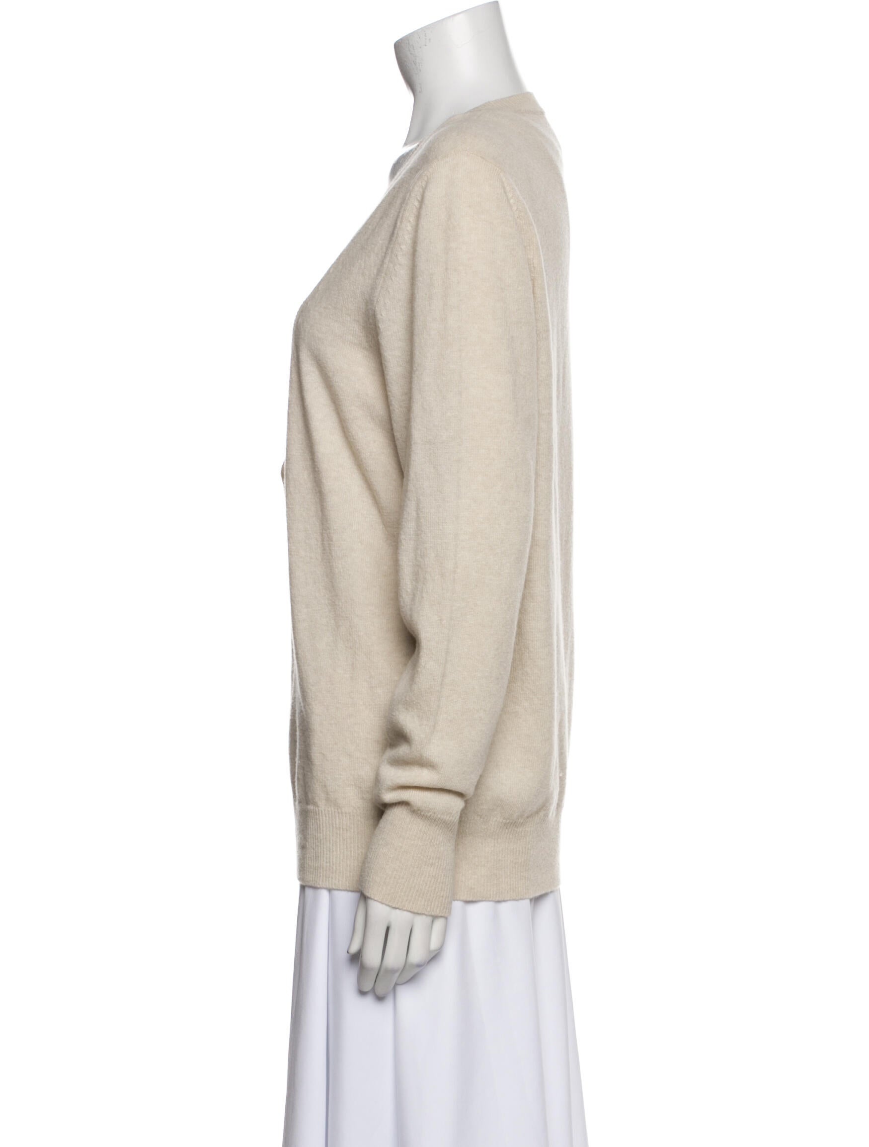 Goop G. Label Virgin Wool Plunge Neckline Sweater