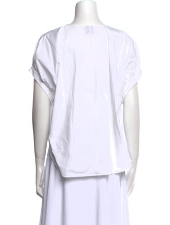 Goop G. Label V-Neck Short Sleeve Blouse