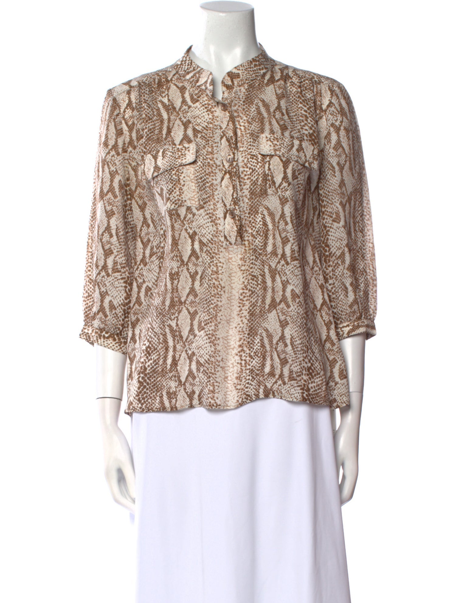 Goop G. Label Silk Animal Print Blouse