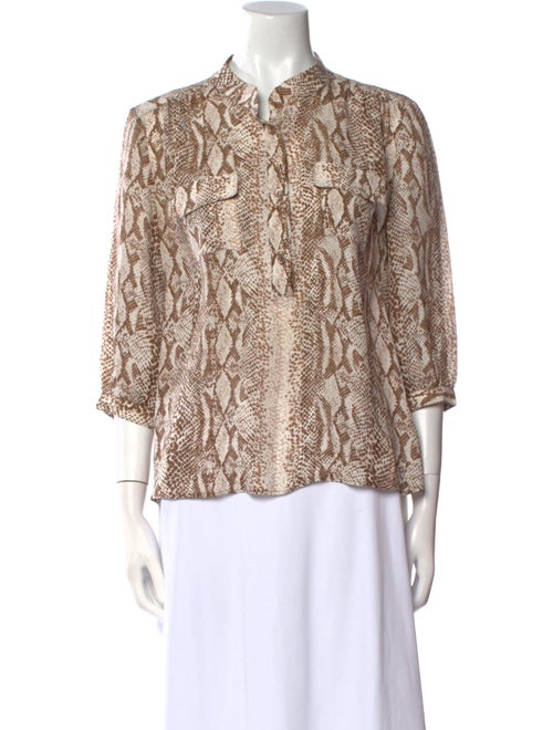 Goop G. Label Silk Animal Print Blouse