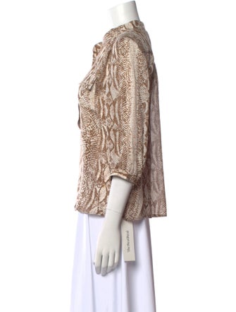 Goop G. Label Silk Animal Print Blouse