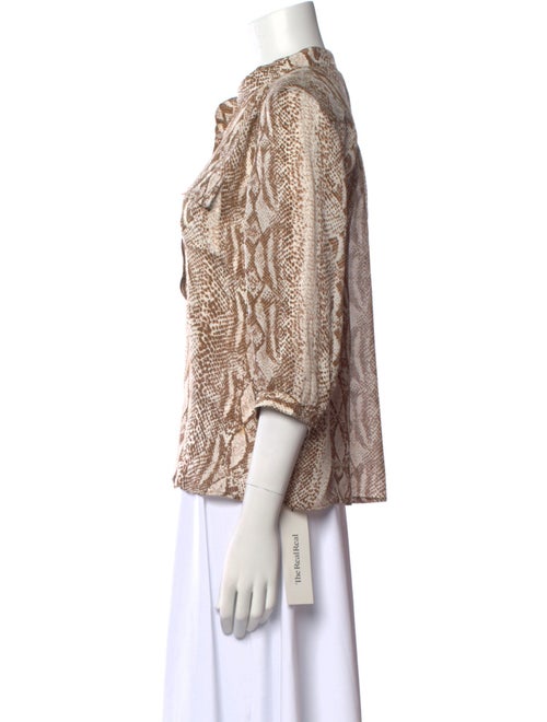 Goop G. Label Silk Animal Print Blouse