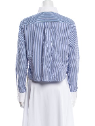 Goop G. Label Striped Long Sleeve Button-Up Top