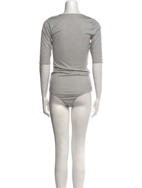 Goop G. Label Striped Scoop Neck Bodysuit