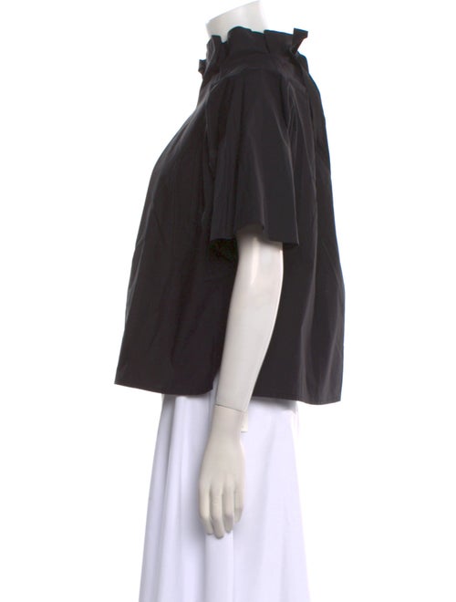 Goop G. Label Mock Neck Short Sleeve Blouse