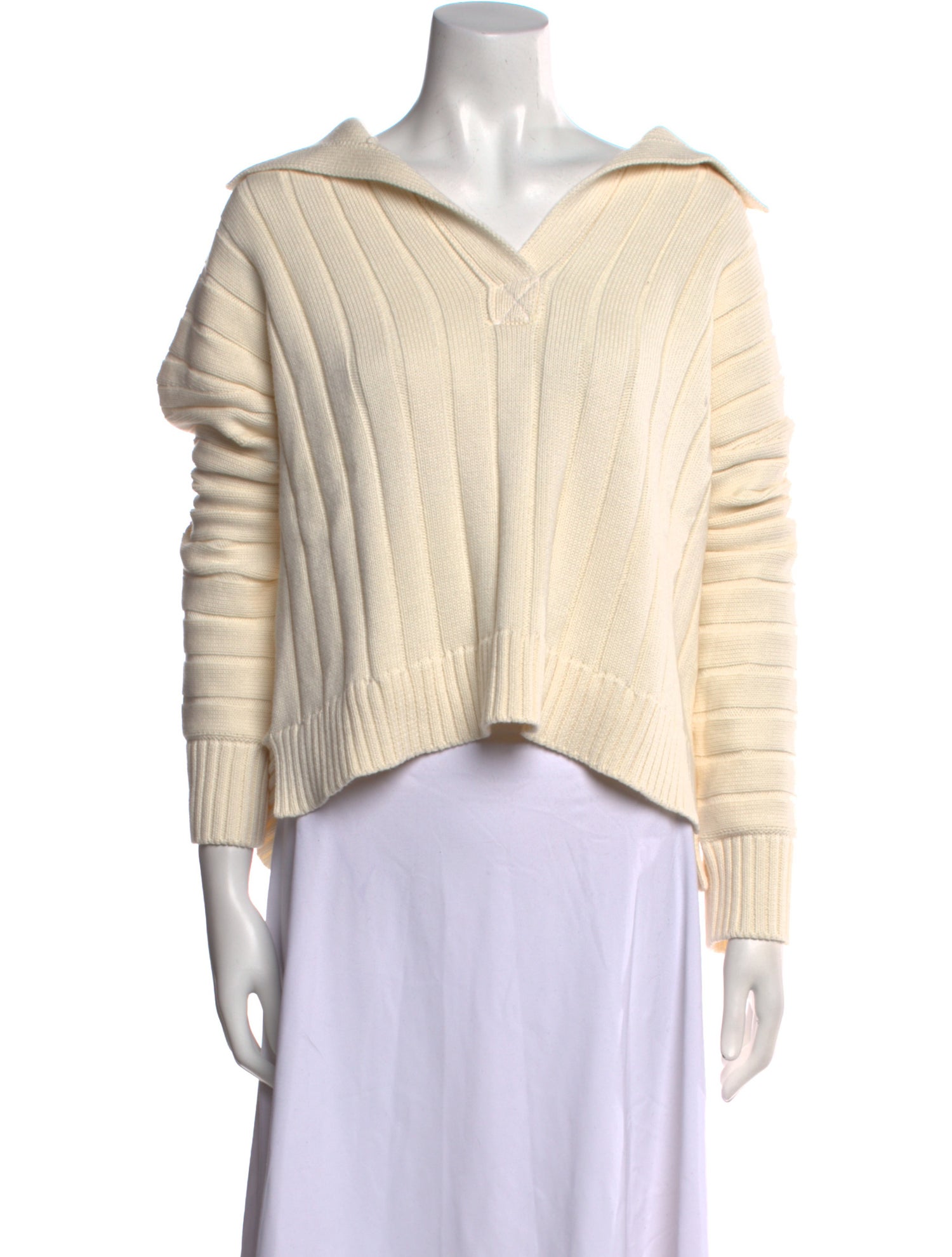 Goop G. Label Striped V-Neck Sweater