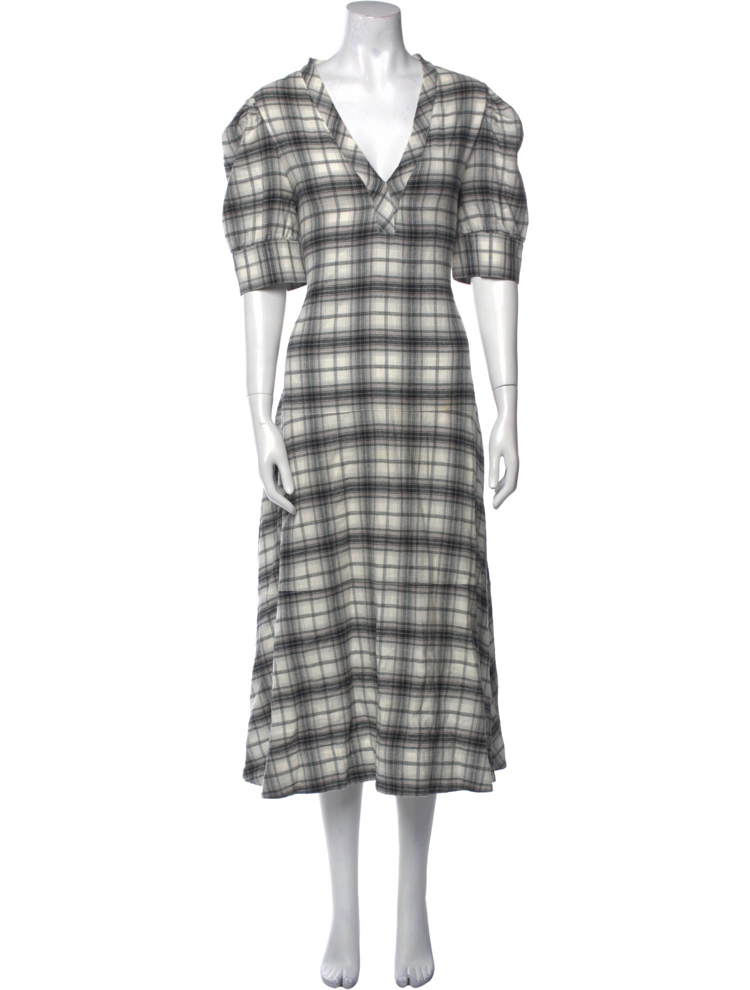 Goop G. Label Plaid Print Long Dress